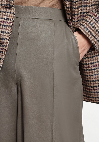 Кожаные брюки-кюлоты-юбка  Max Mara 42-44-46