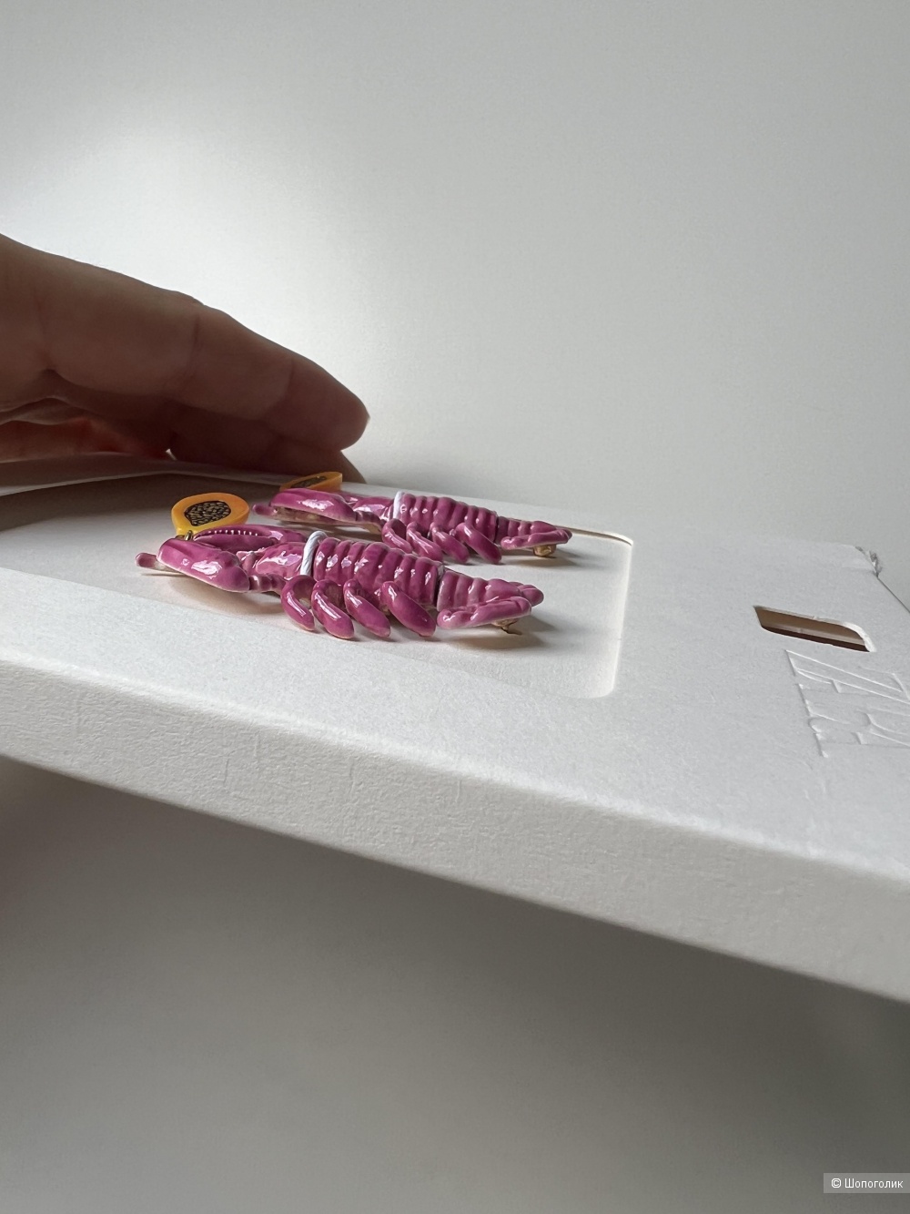 Zara серьги лобстеры розовые