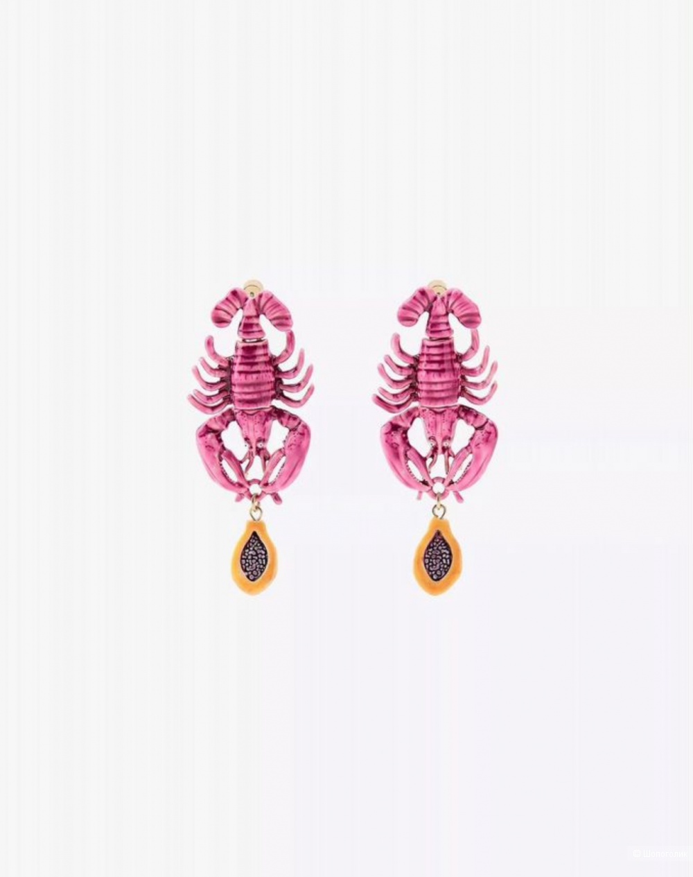 Zara серьги лобстеры розовые