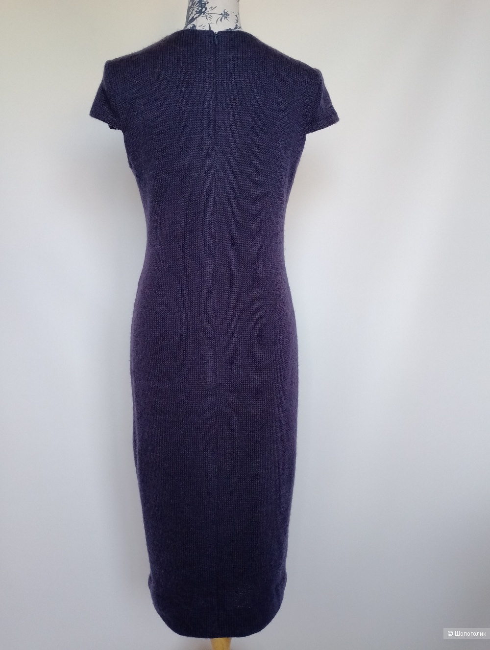 Платье вязанное шерсть сшитое на заказ, M