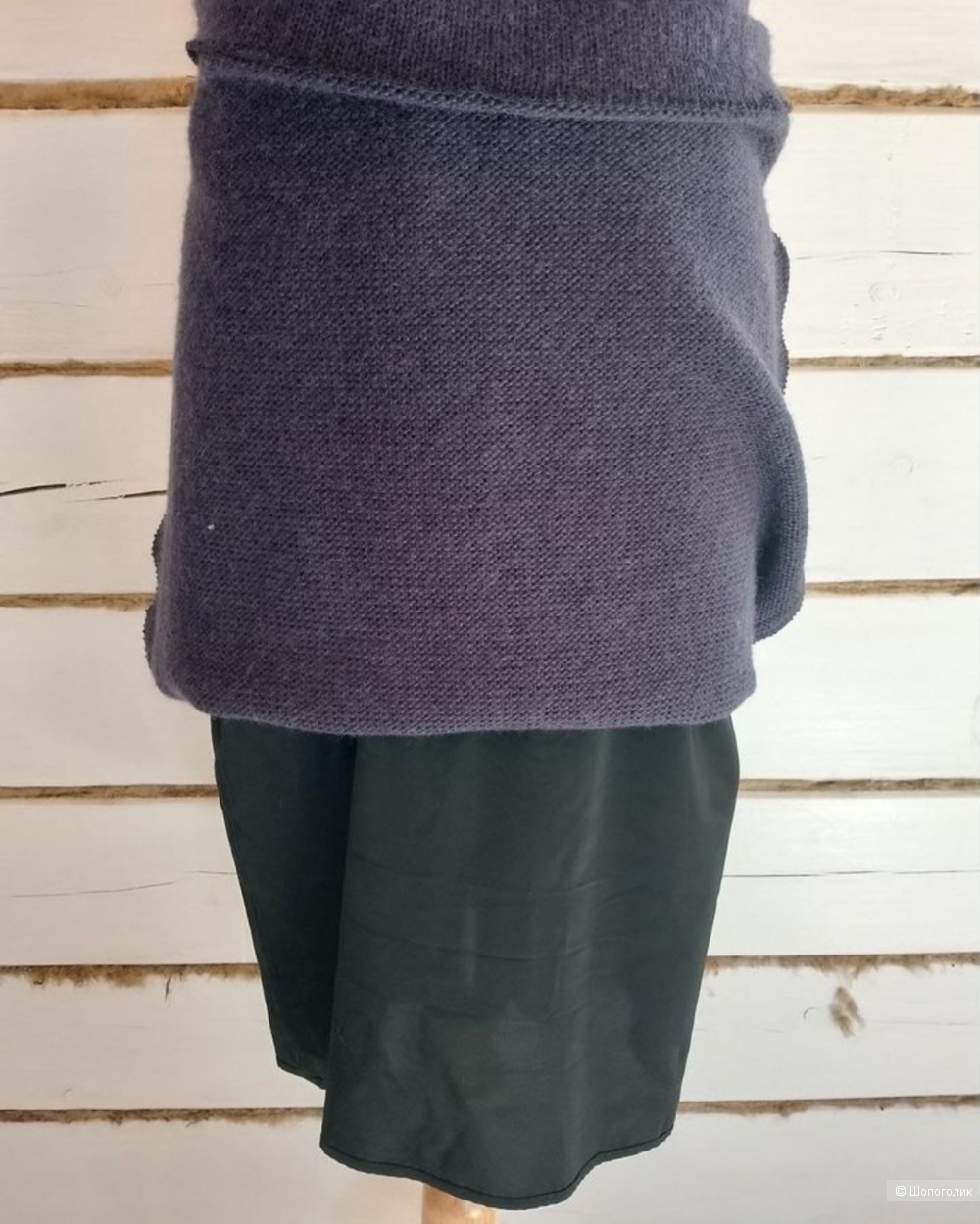 Платье вязанное шерсть сшитое на заказ, M