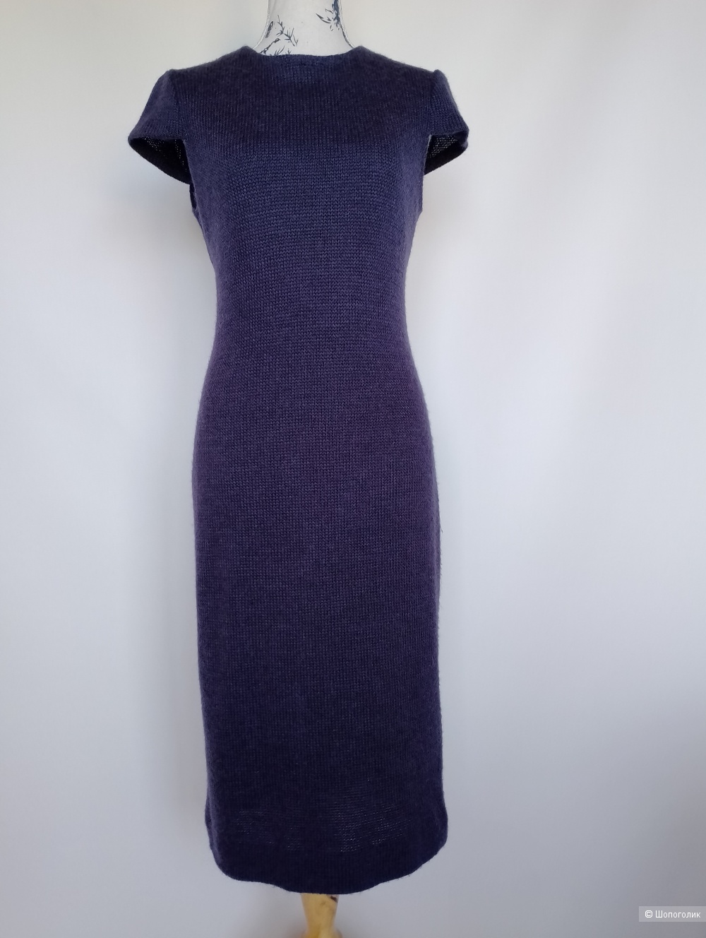 Платье вязанное шерсть сшитое на заказ, M