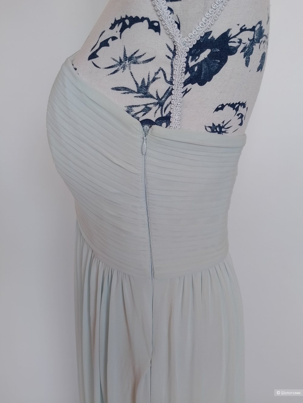 Платье вечернее макси в пол голубое coast, uk 10