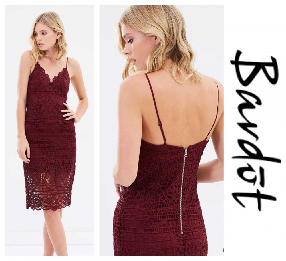 Платье кружевное коктейльное Bardot США, us 10