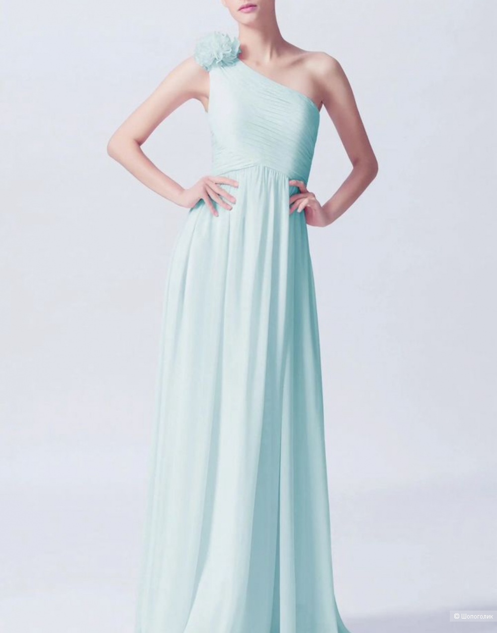 Платье вечернее макси в пол голубое coast, uk 10