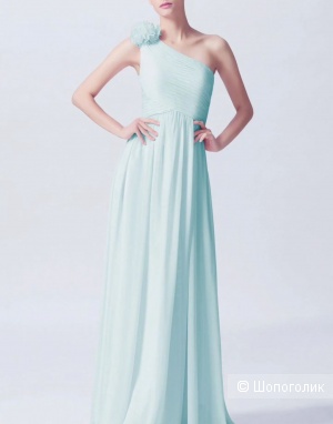 Платье вечернее макси в пол голубое coast, uk 10