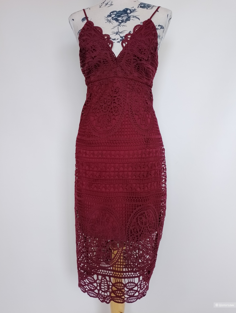 Платье кружевное коктейльное Bardot США, us 10