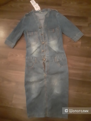 Джинсовое платье, китайский бренд, 42