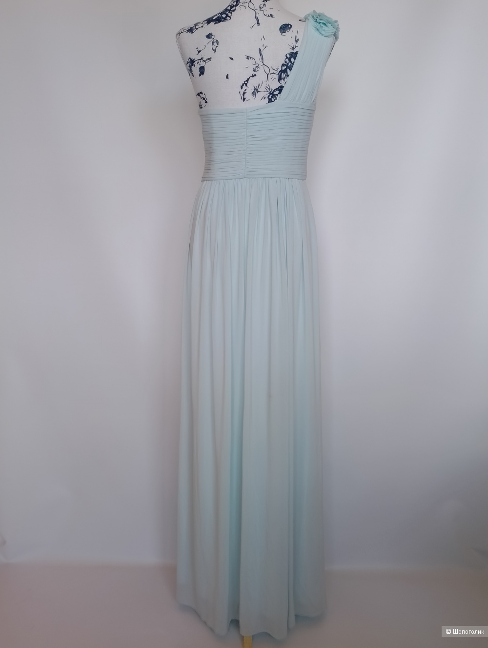 Платье вечернее макси в пол голубое coast, uk 10