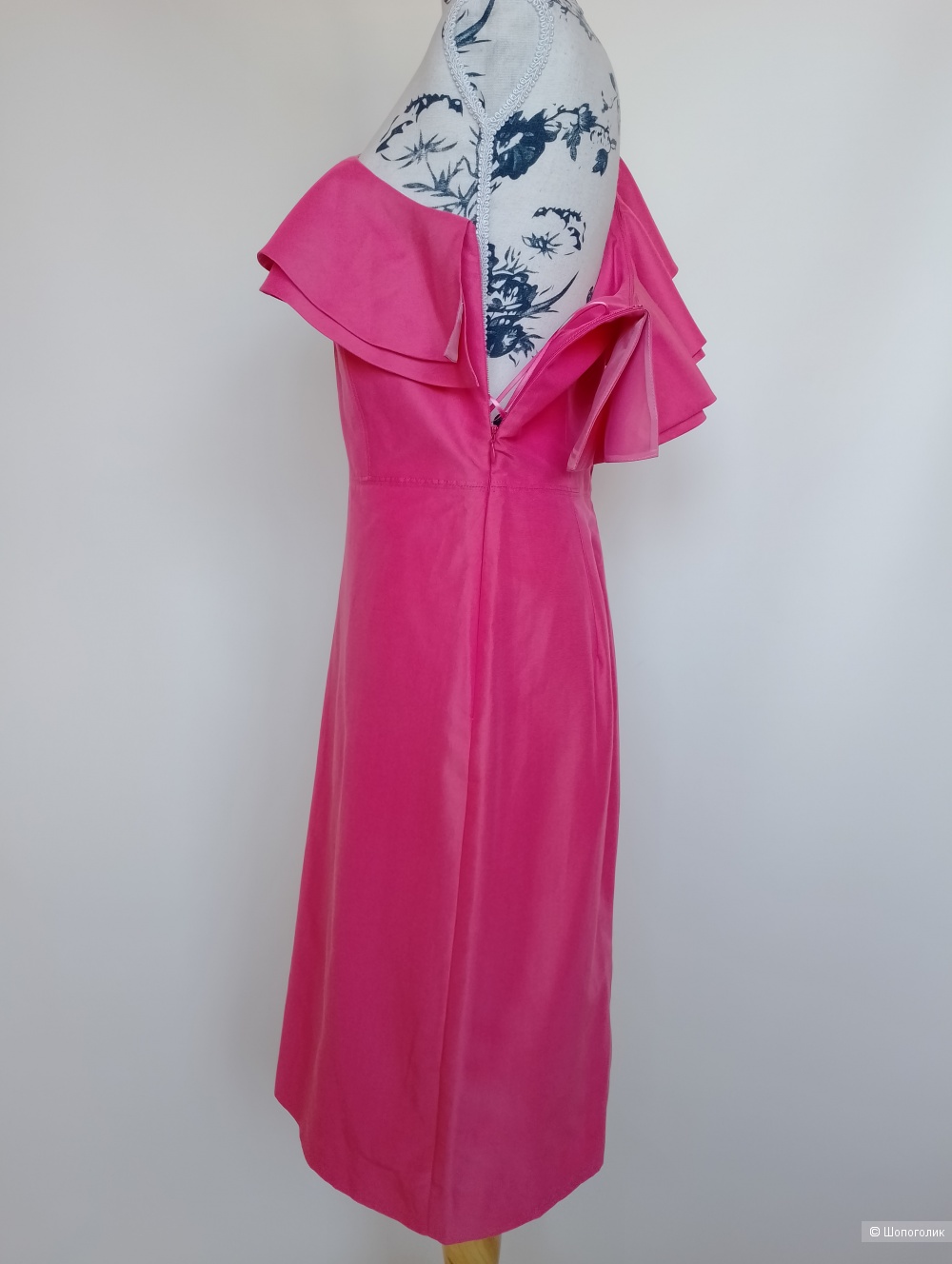 Платье коктельное j Crew с воланами розовое, 4T