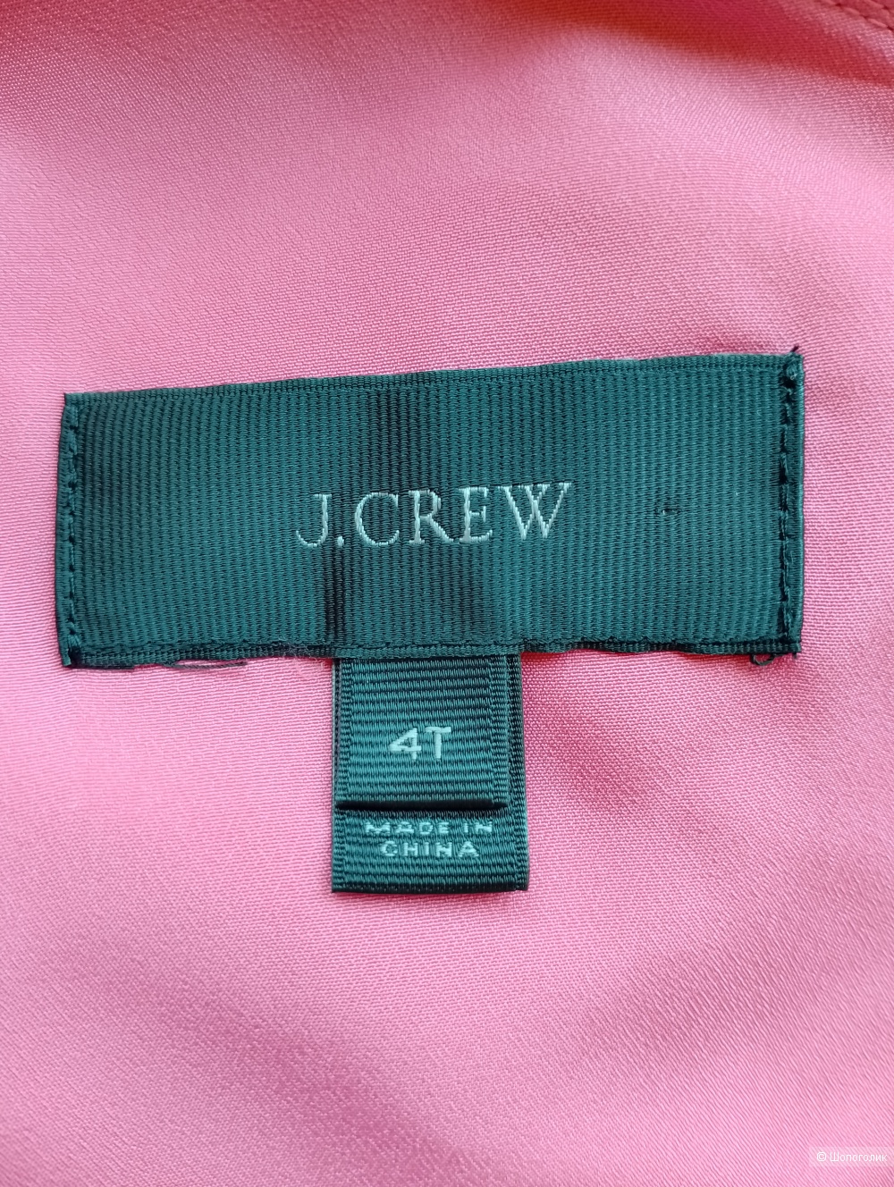 Платье коктельное j Crew с воланами розовое, 4T