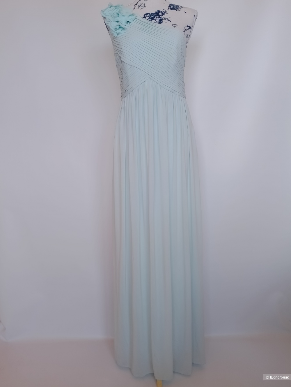 Платье вечернее макси в пол голубое coast, uk 10