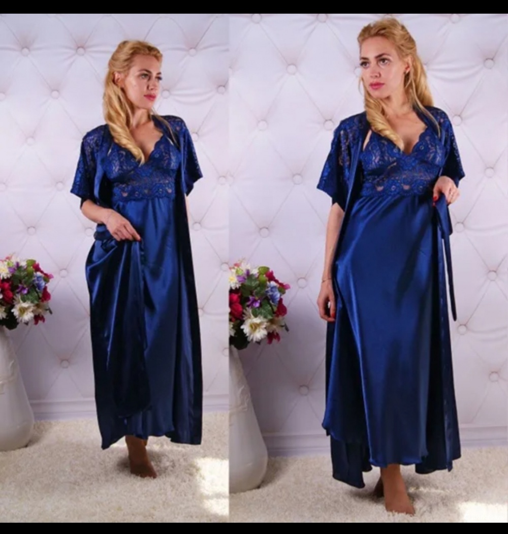 Пеньар атласный Marbin размер M