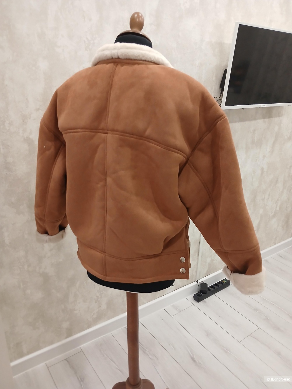 Дубленка в стиле Sandro р.46