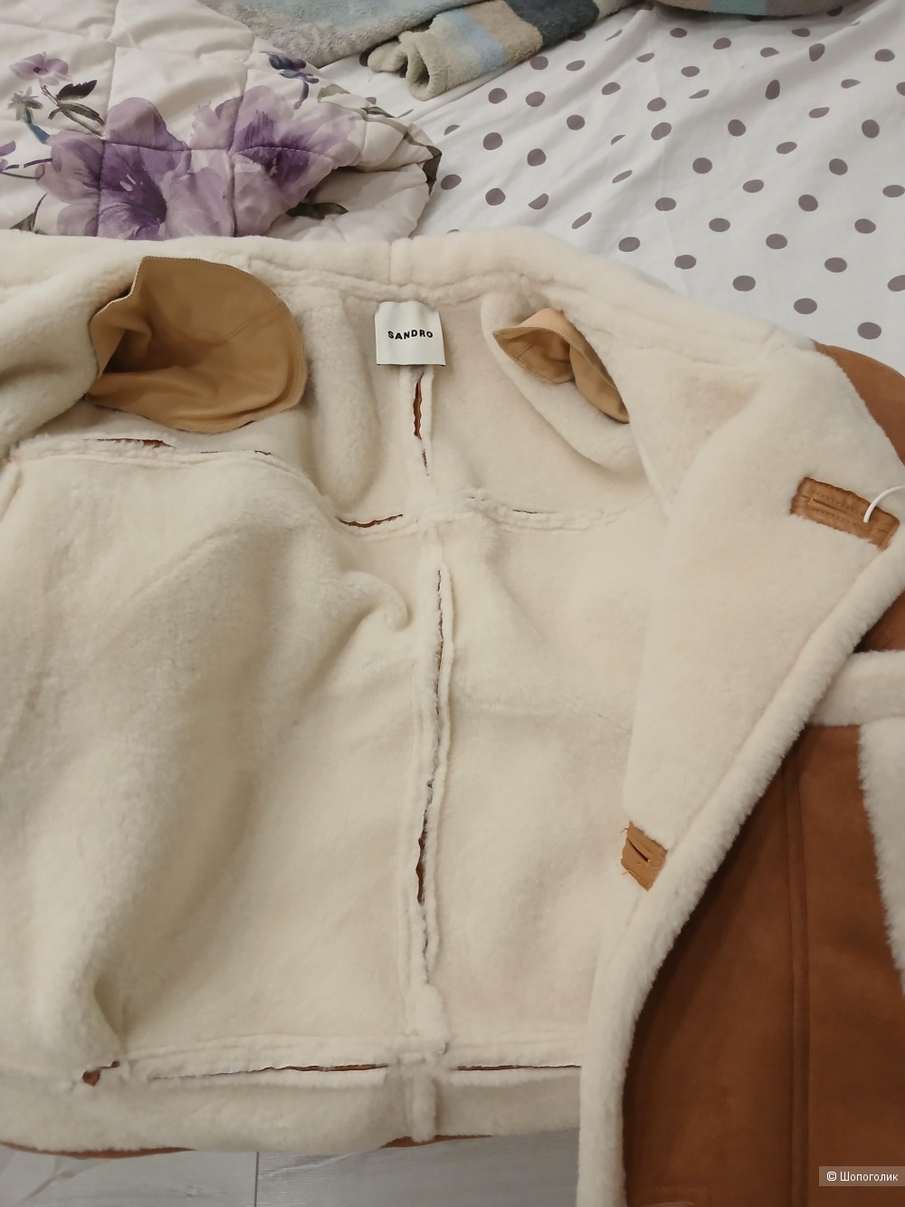 Дубленка в стиле Sandro р.46