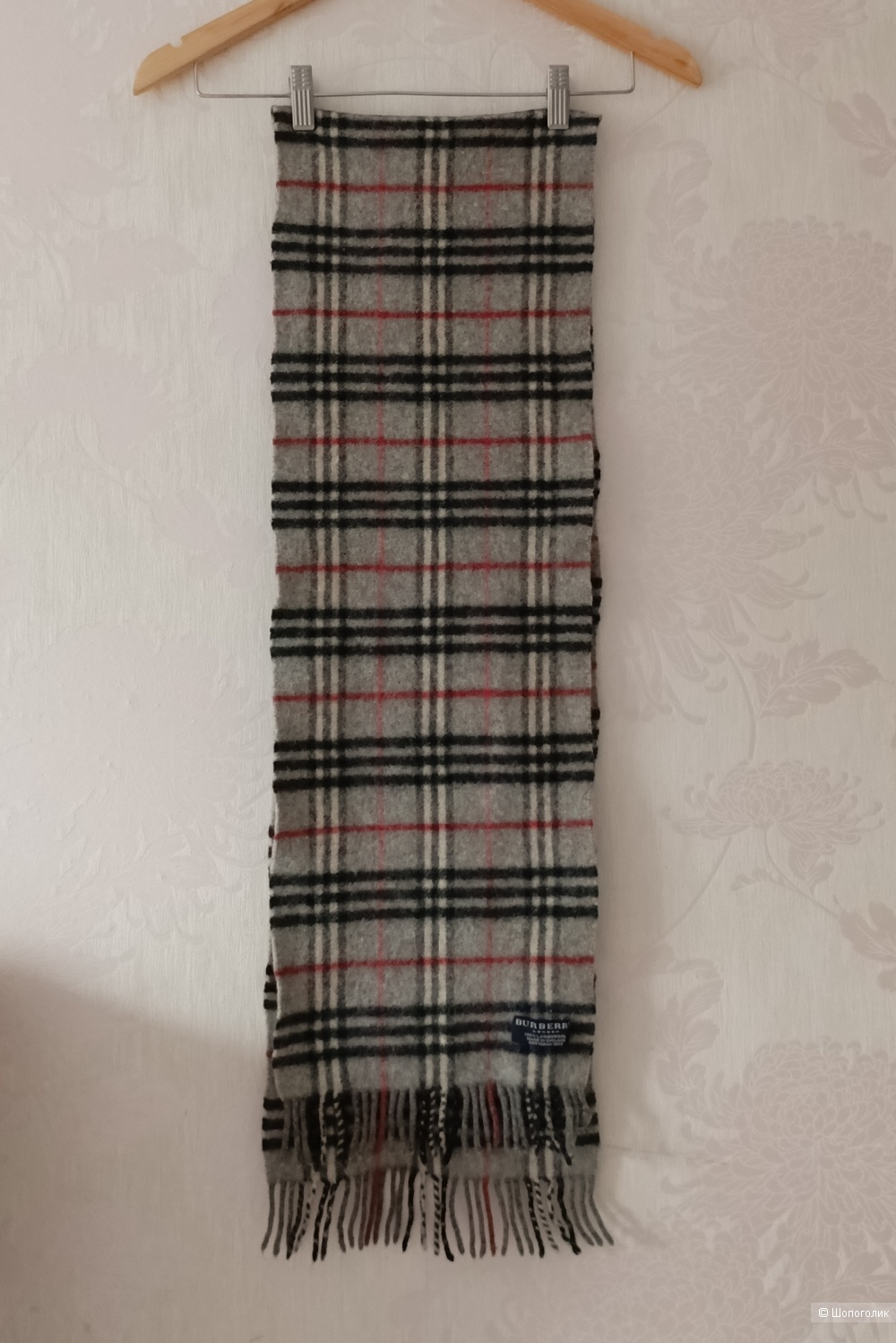 Шарф Burberry,  размер 155(+10 бахрома)*25см