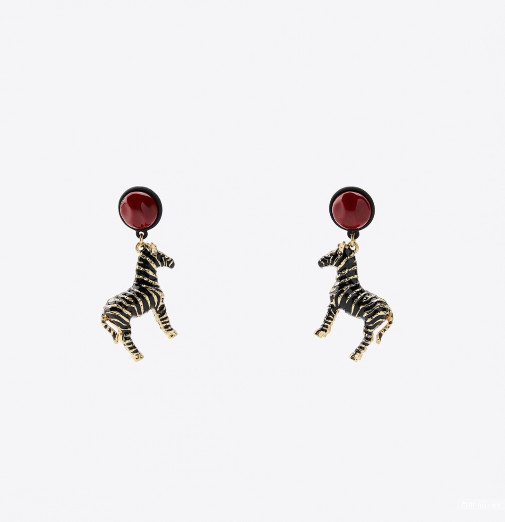 Сережки Zara в форме зебры