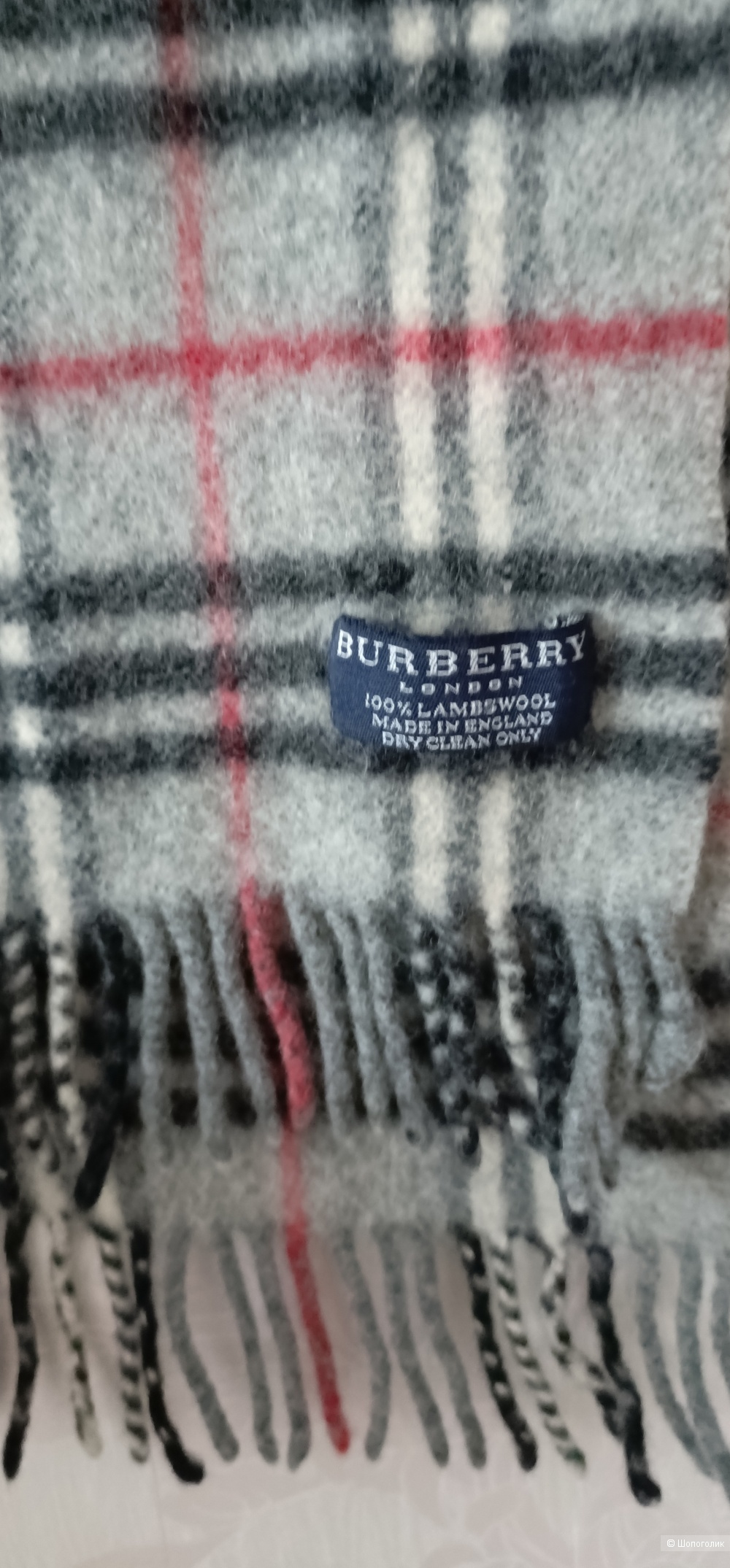 Шарф Burberry,  размер 155(+10 бахрома)*25см