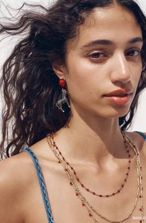 Сережки Zara в форме зебры