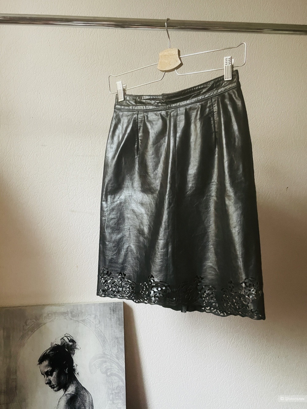 Юбка кожа no name, размер 42-44
