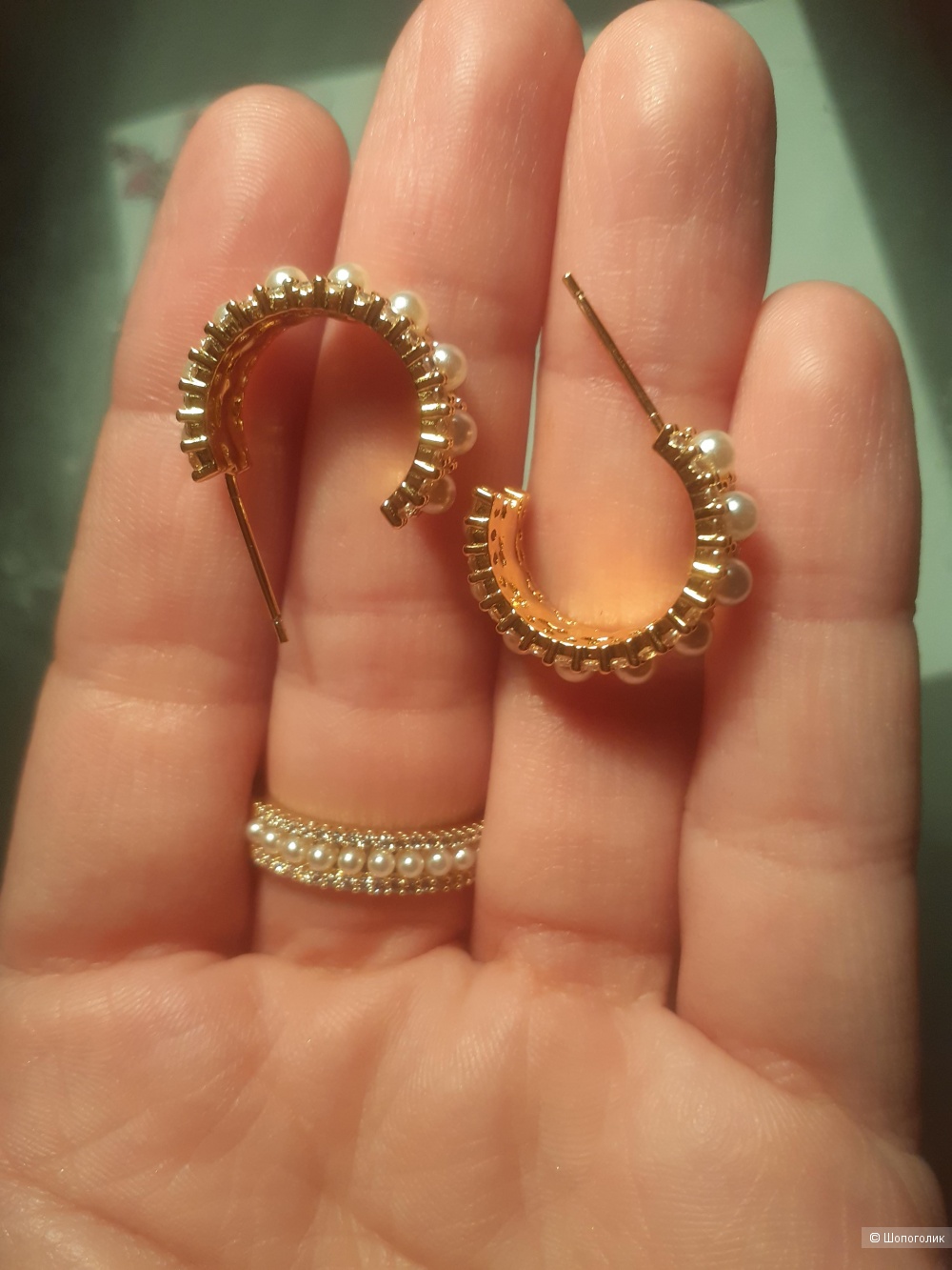 Комплект серьги и кольцо