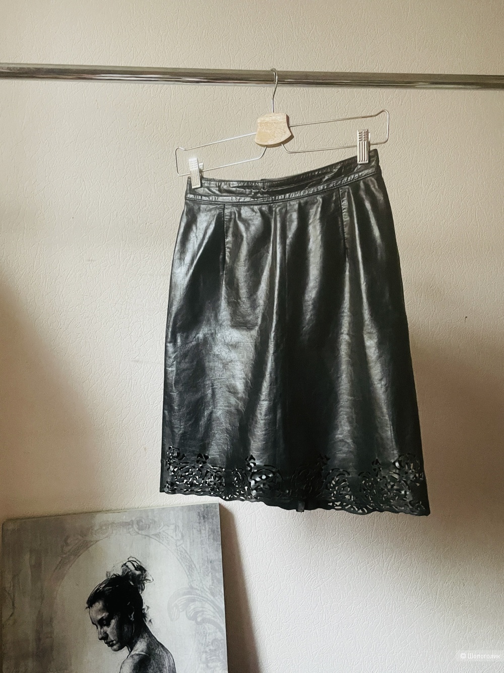 Юбка кожа no name, размер 42-44