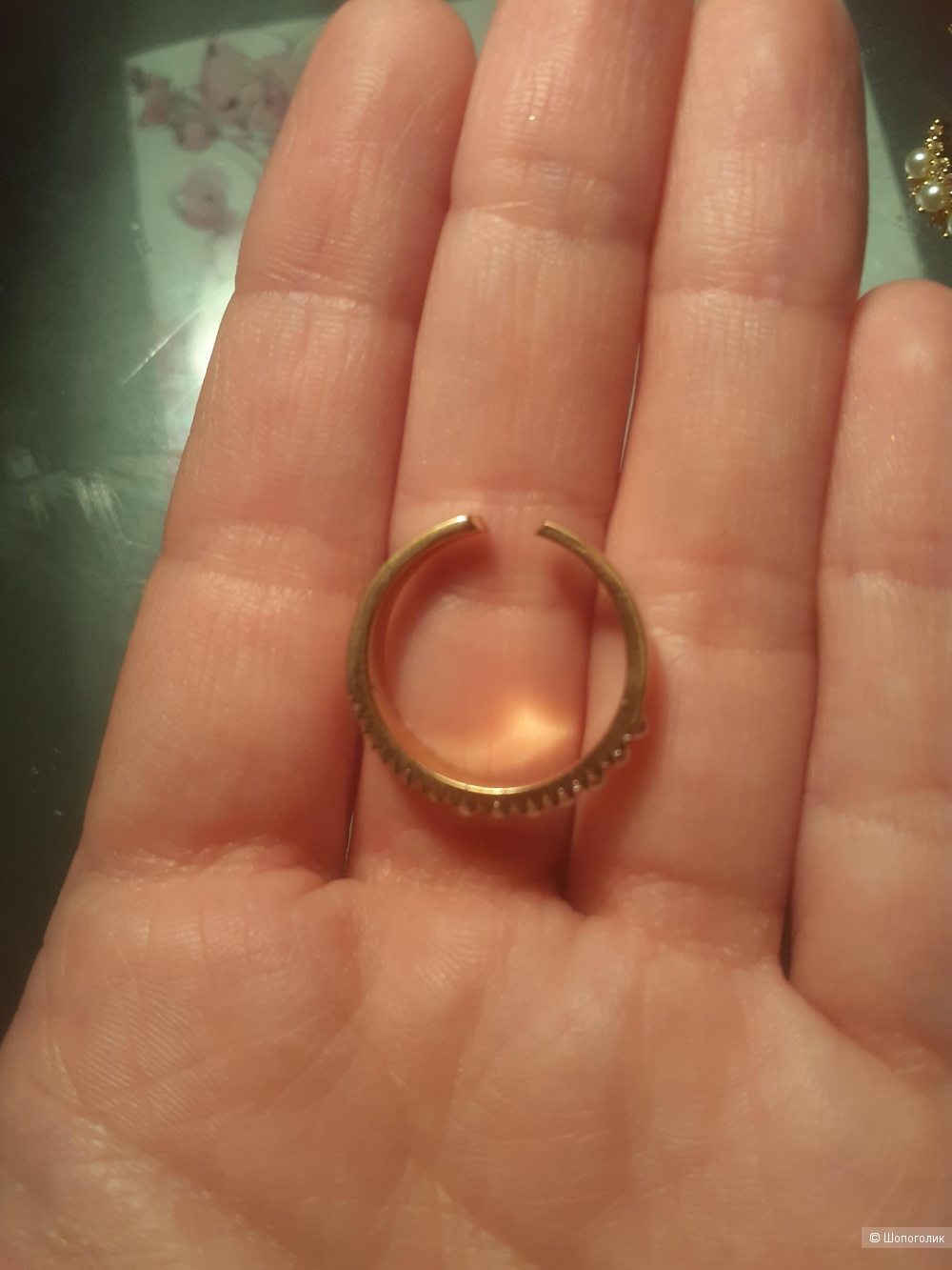 Комплект серьги и кольцо