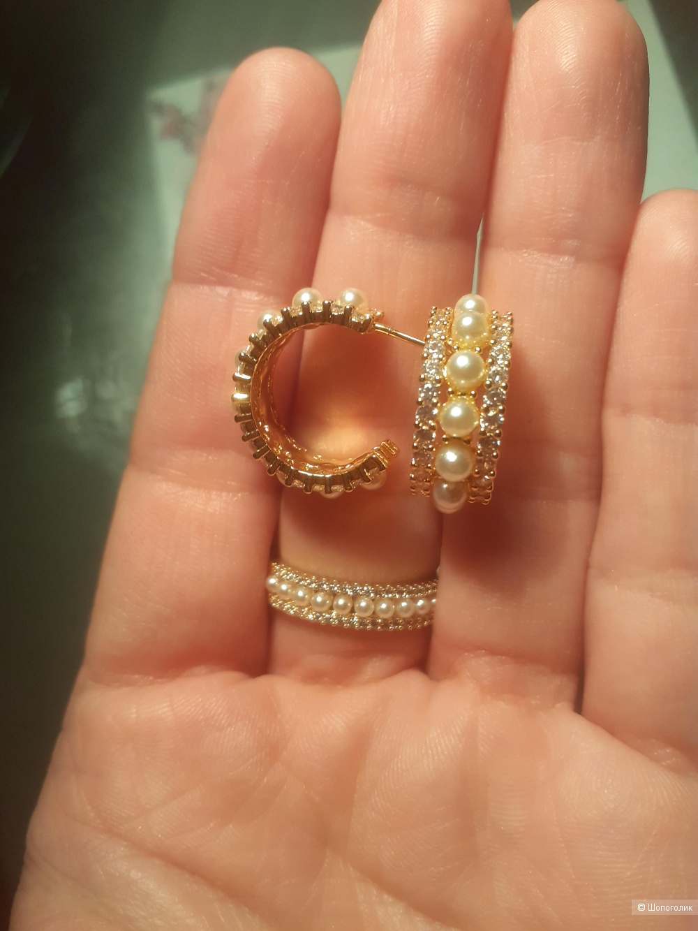 Комплект серьги и кольцо