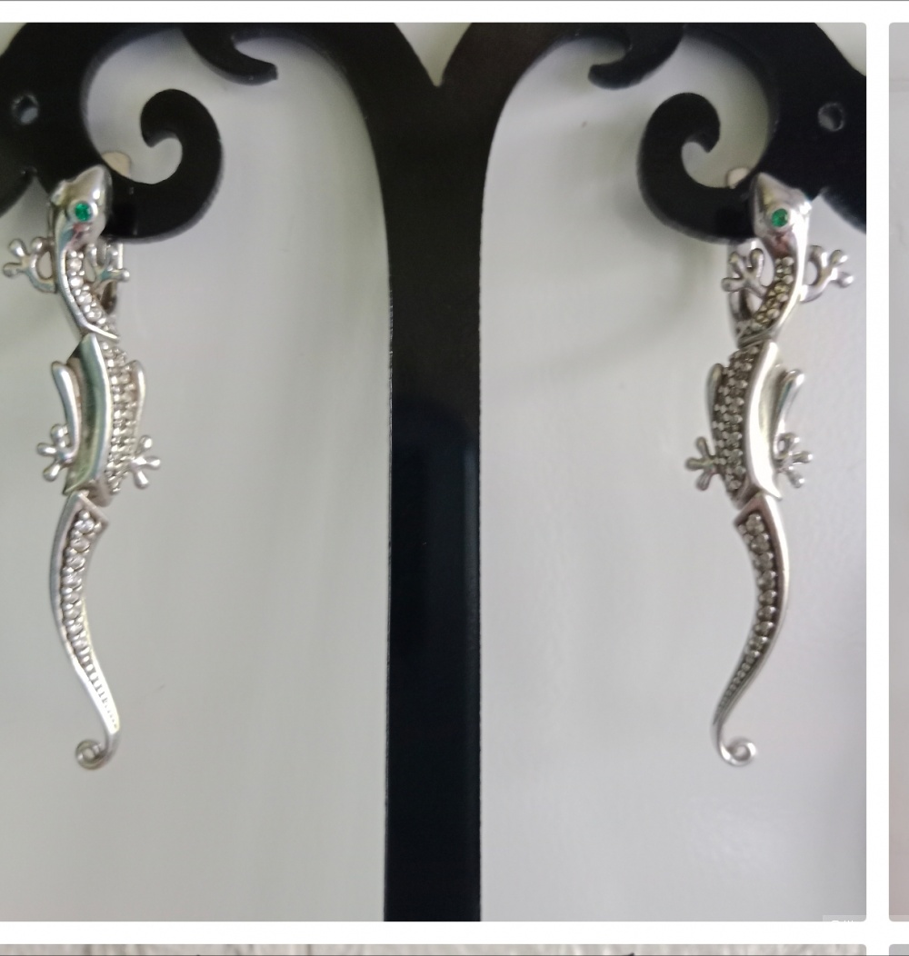 Серьги Sokolov ящерица серебро 925 проба