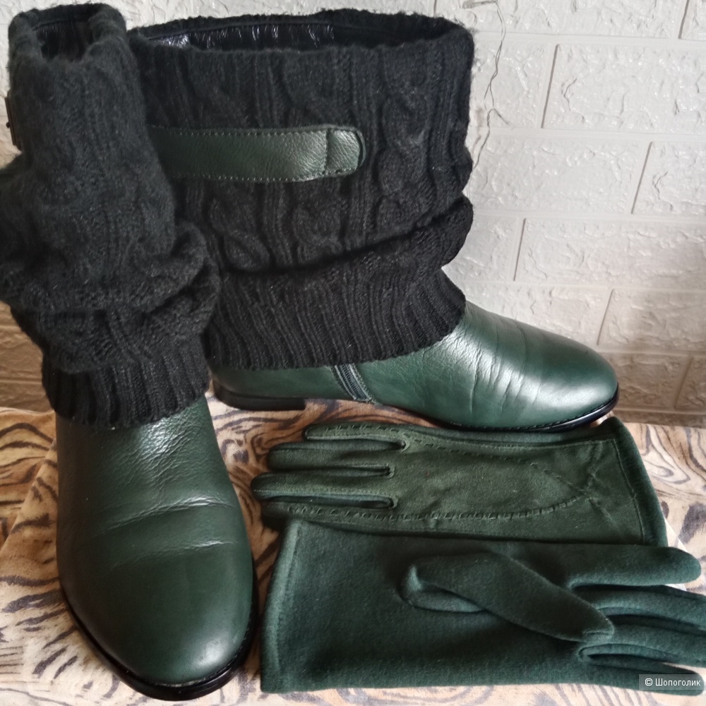 Ботинки Berkonty кожаные утепленные 39 размер