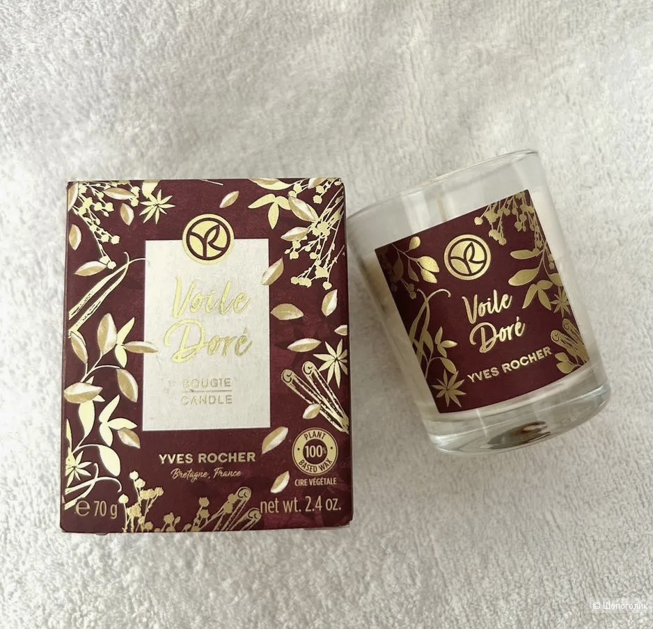 Парфюмированная свеча Voile Doré Yves Rocher. One size