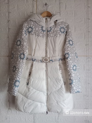 Куртка белая длинная зимняя Casdeal