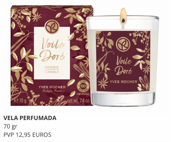 Парфюмированная свеча Voile Doré Yves Rocher. One size