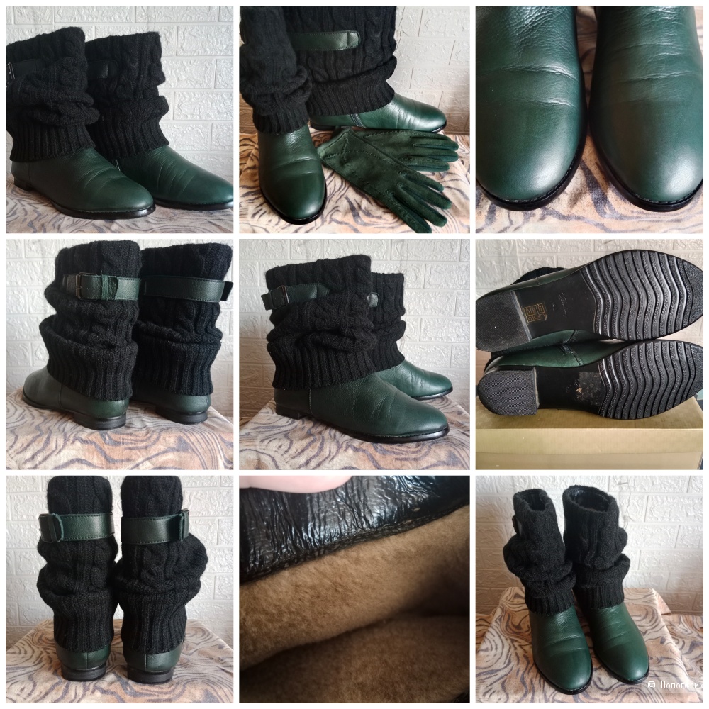 Ботинки Berkonty кожаные утепленные 39 размер