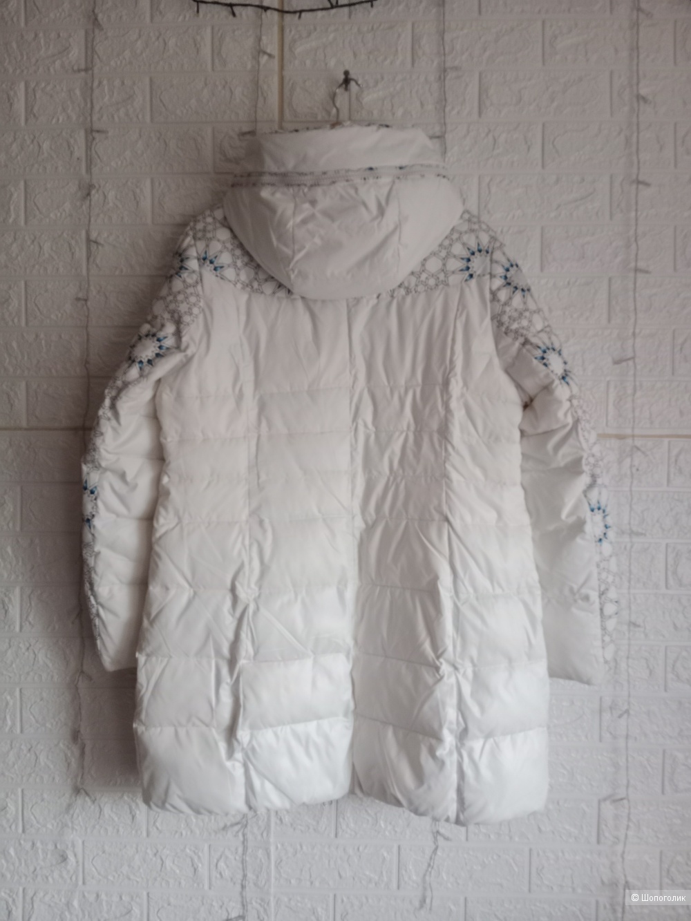 Куртка белая длинная зимняя Casdeal