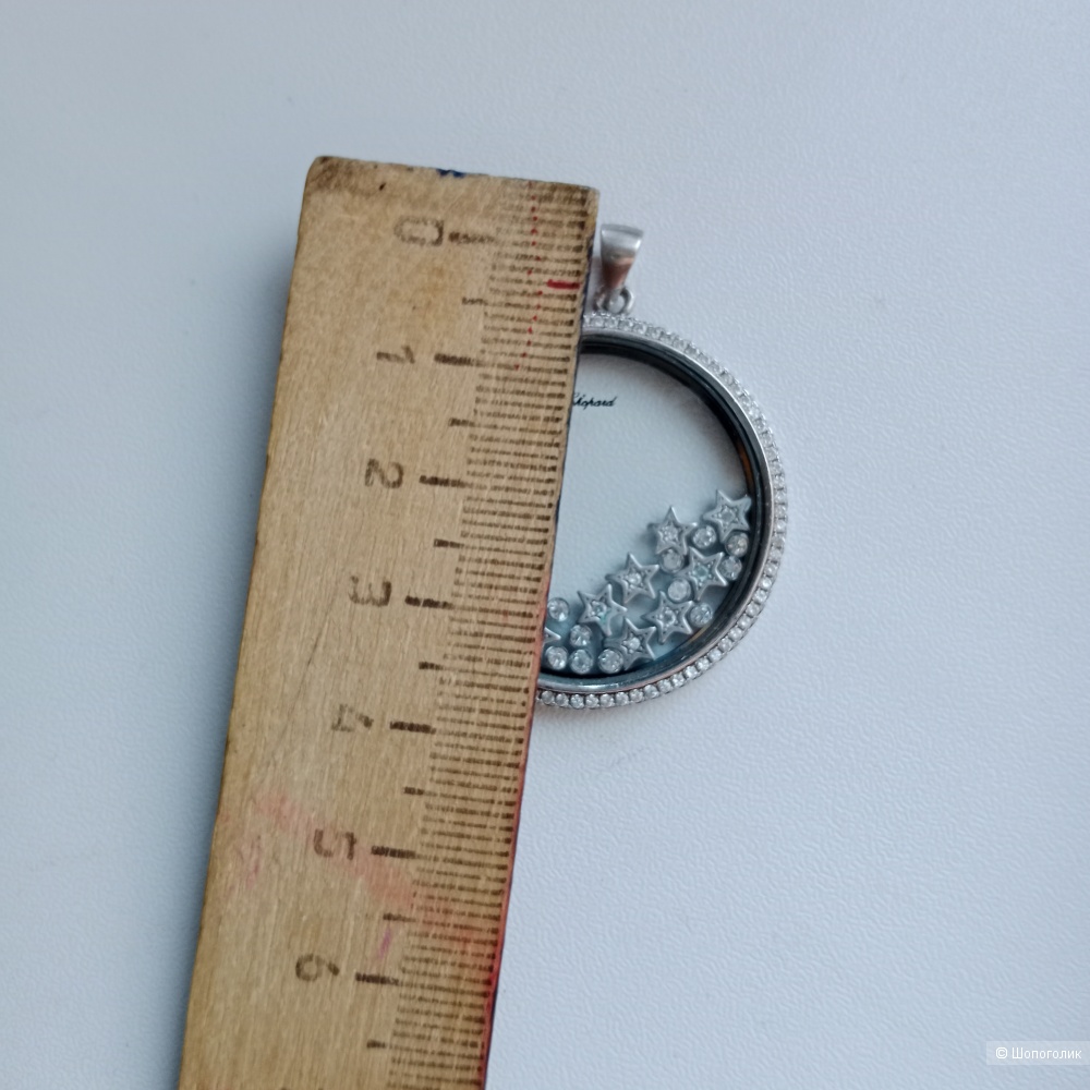 Подвеска серебряная с подвижными серебряными украшениями