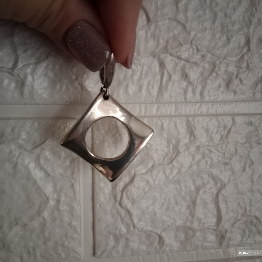 Серьги из дутого серебра 925 пробы