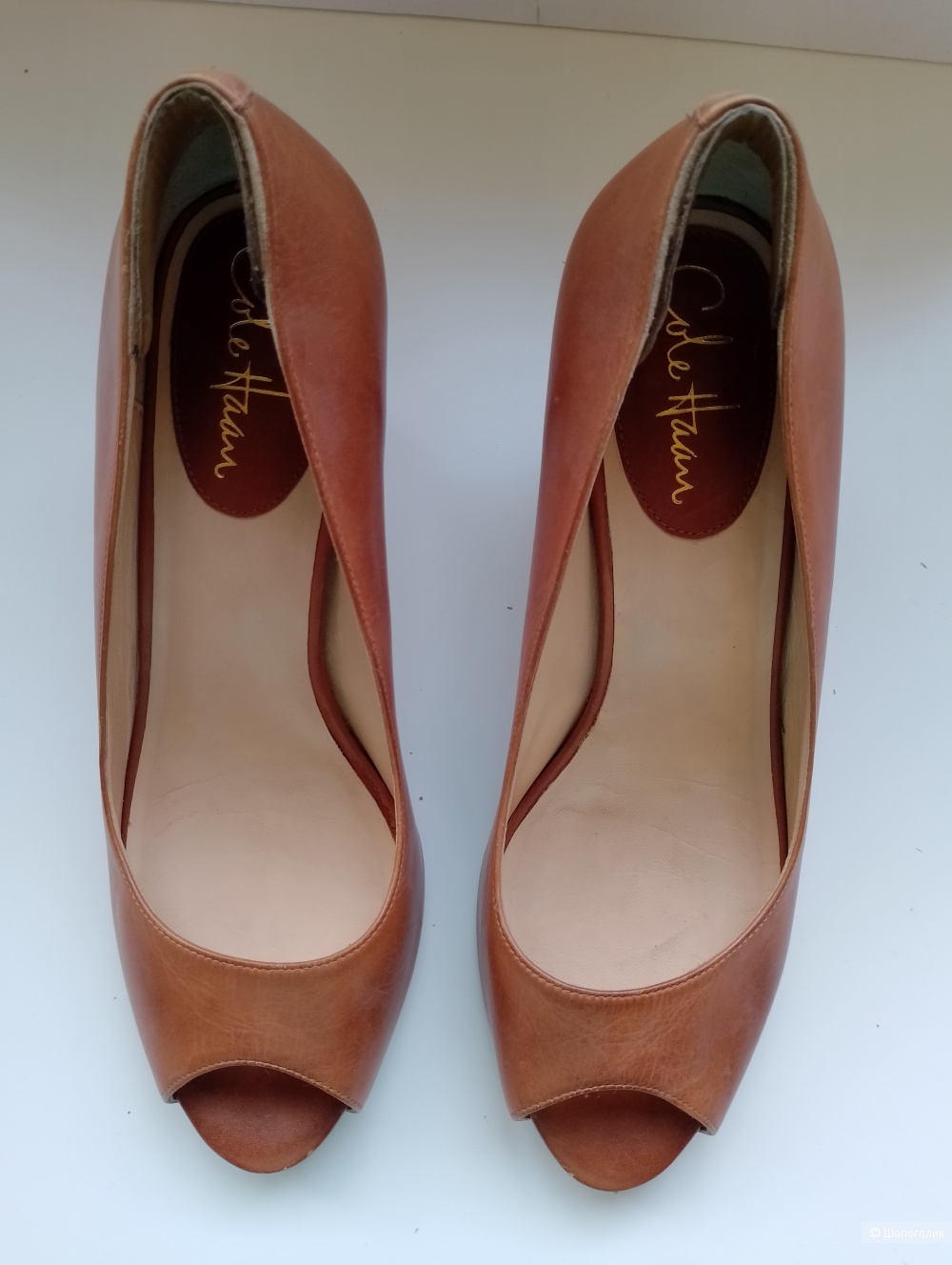 Туфли cole haan на каблуке коричневые, 9