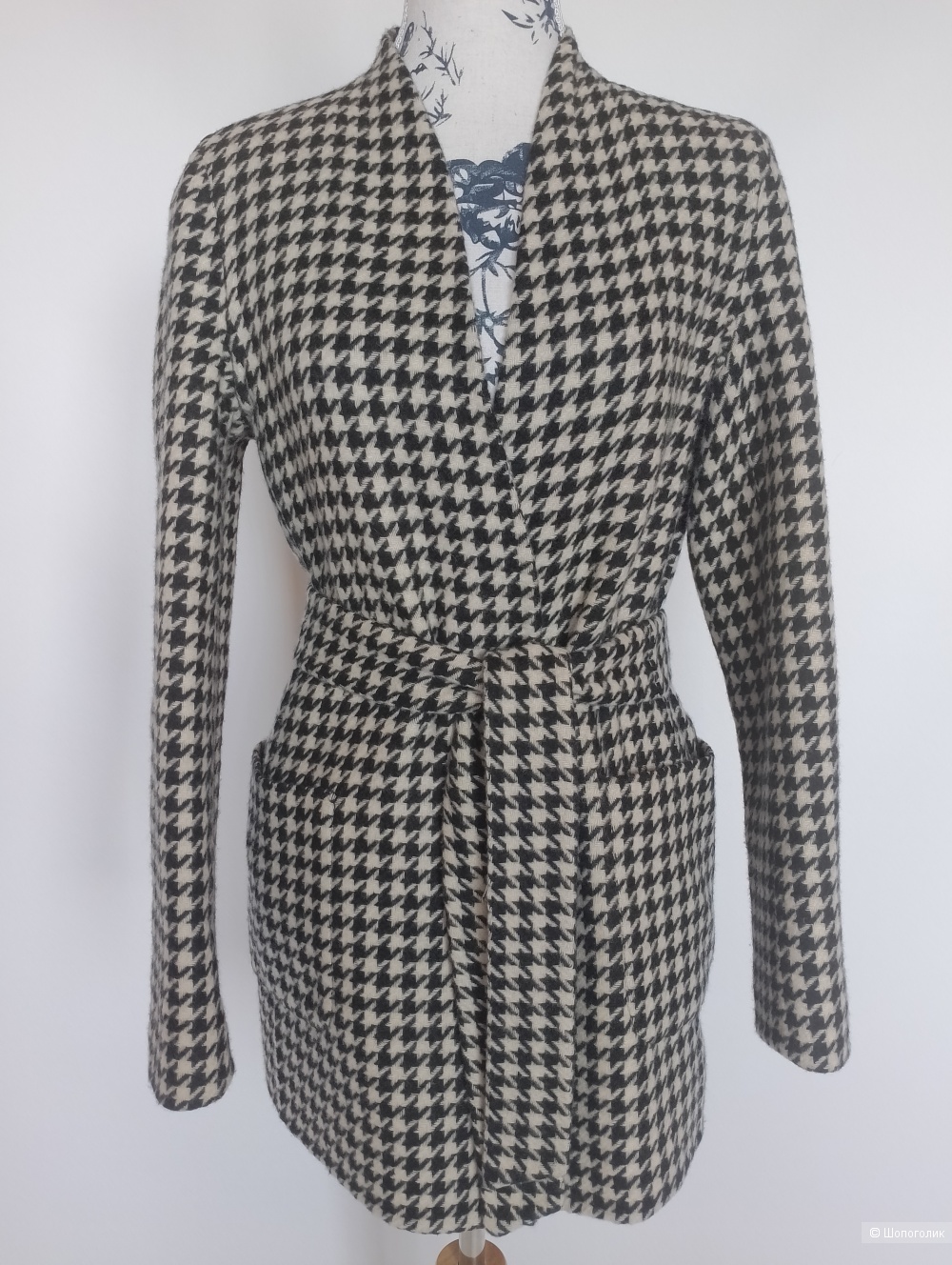 Костюм max mara жакет юбка гусиная лапка, Ит 42