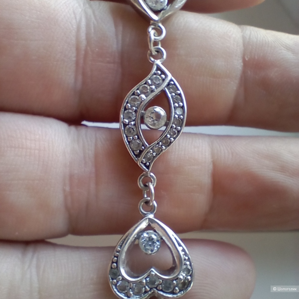 Серебряный браслет с фианитами