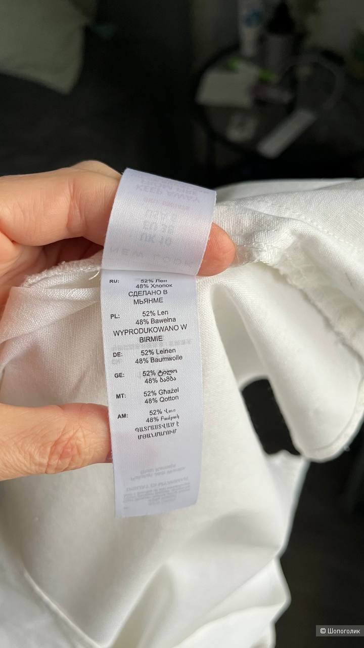 Льняная рубашка NEW LOOK размер uk10-eur38