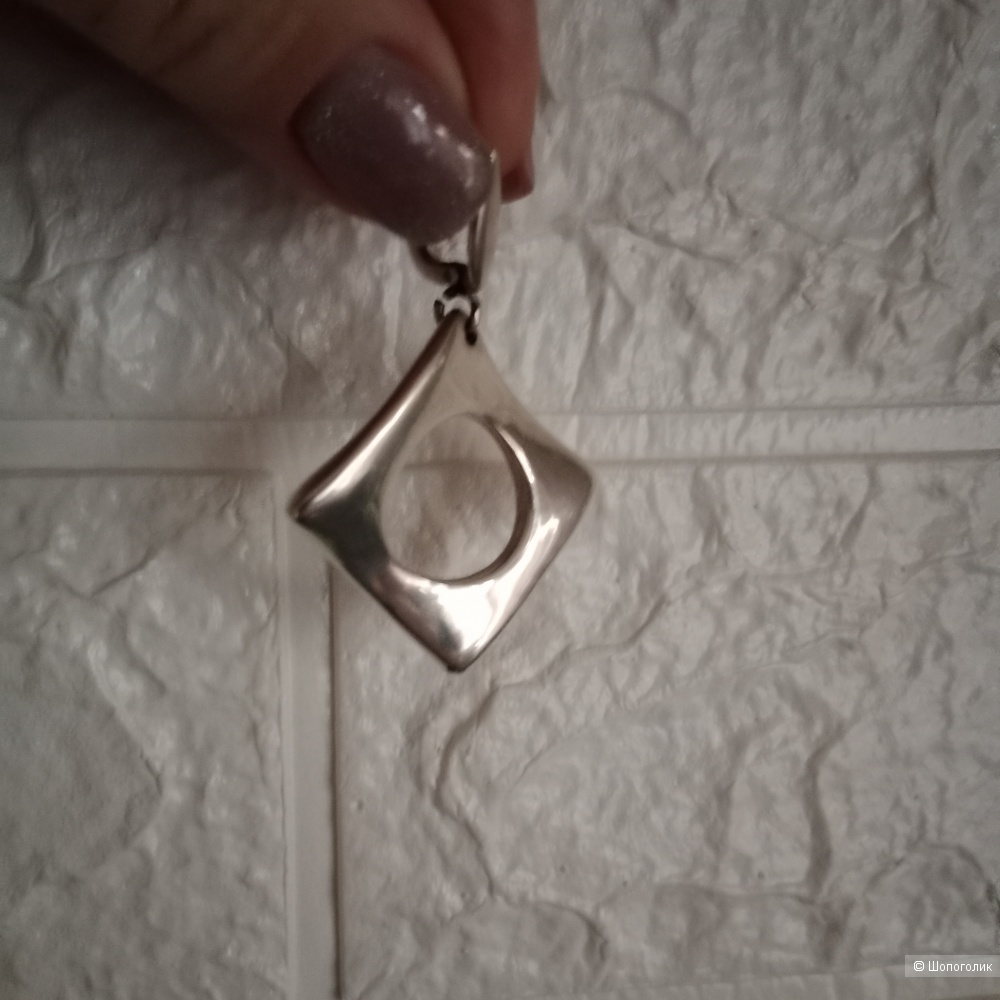 Серьги из дутого серебра 925 пробы