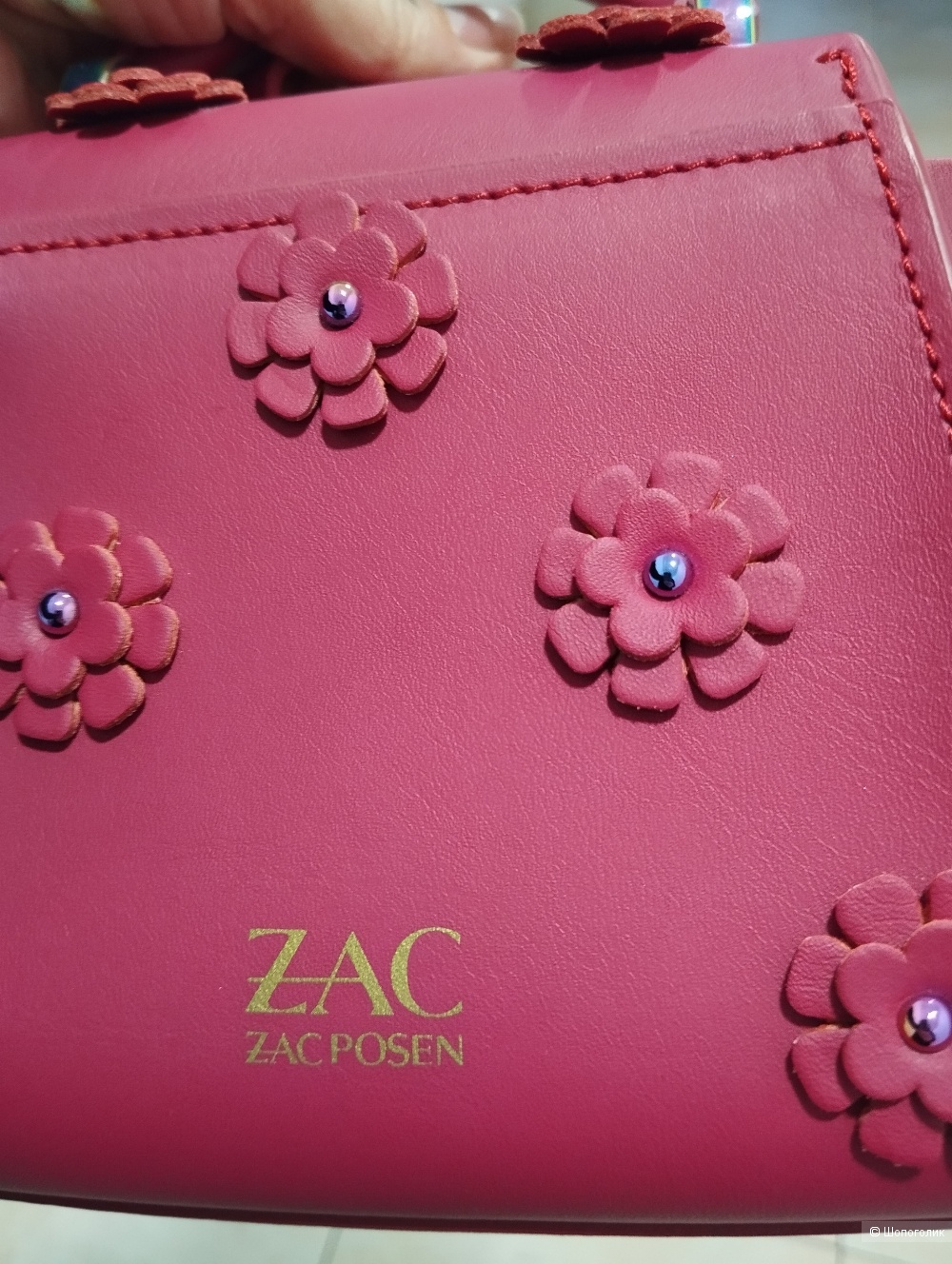 Сумочка Zac Posen, ширина 9 см, длина от 16 до 18 см, высота 14 см