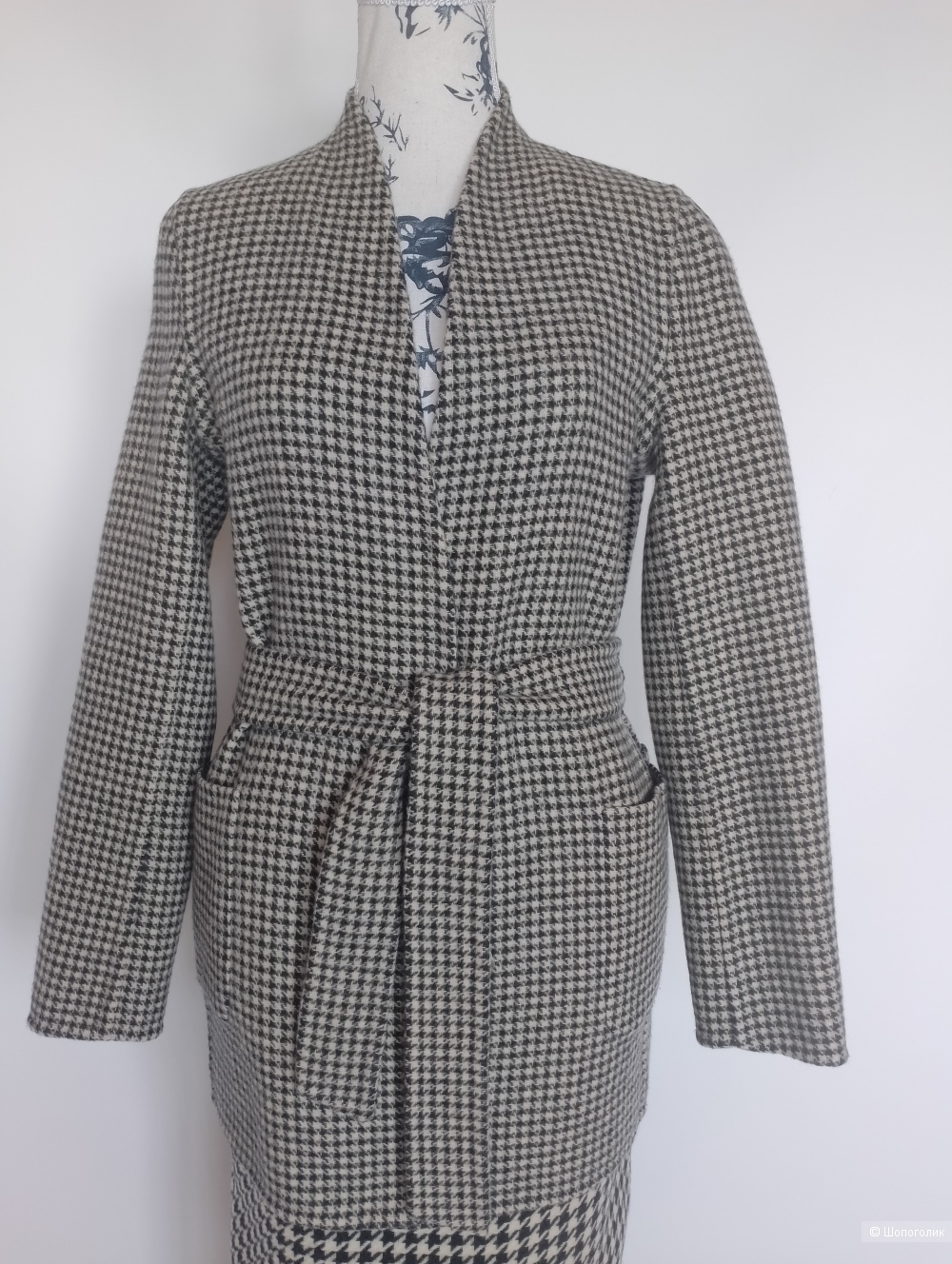 Костюм max mara жакет юбка гусиная лапка, Ит 42