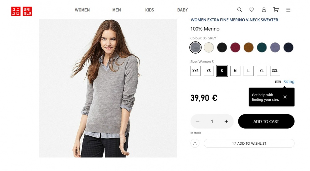 Полувер Uniqlo xs