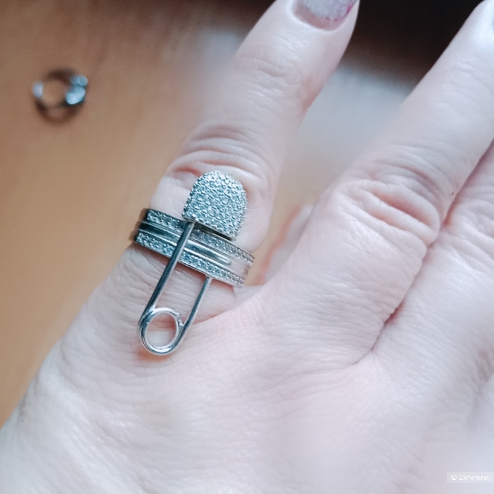 Серебряный комплект булавки