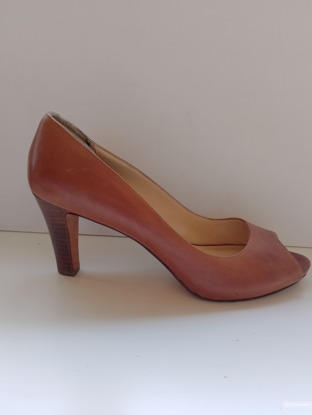 Туфли cole haan на каблуке коричневые, 9