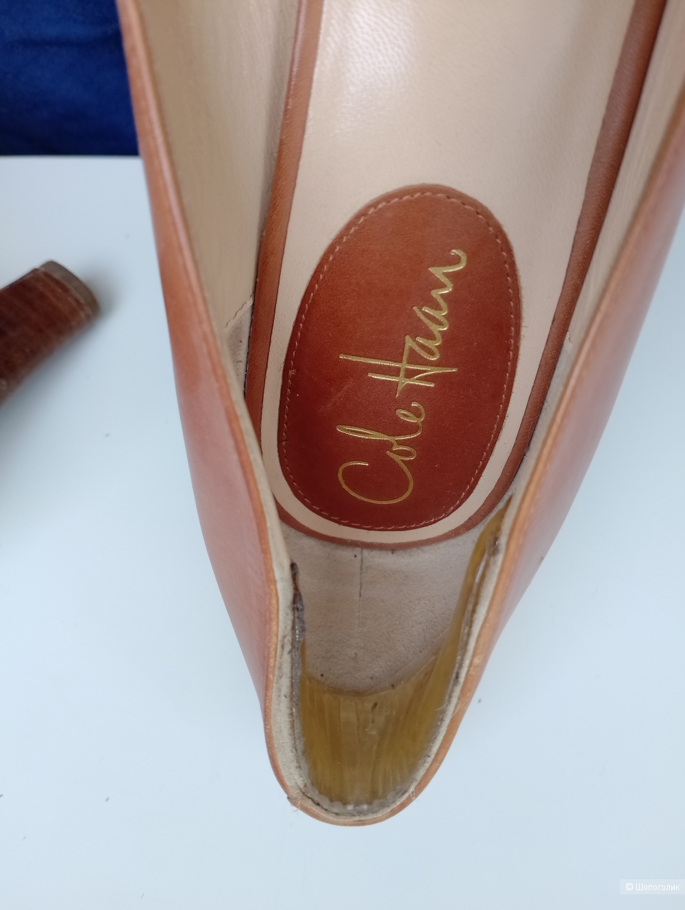 Туфли cole haan на каблуке коричневые, 9