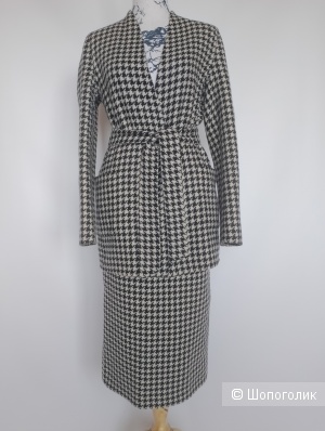 Костюм max mara жакет юбка гусиная лапка, Ит 42