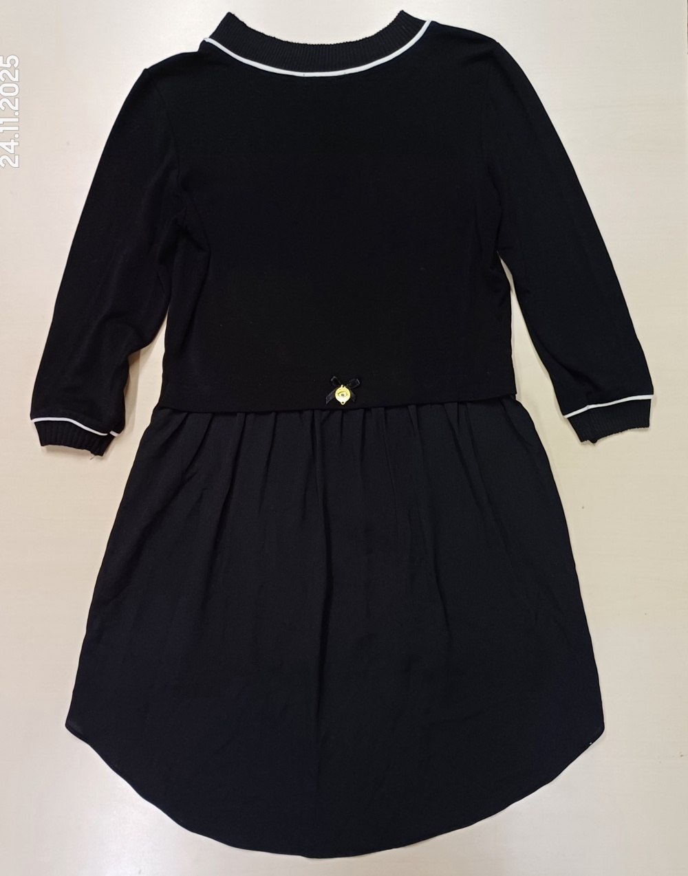 Удлинённый джемпер с вышитыми котиками, S, M